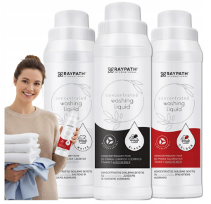 Raypath Zestaw 3x płyn do prania 500 ml kolorów czarny jasny wydajne pranie